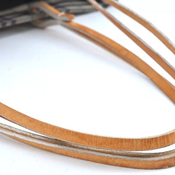 Authentic BURBERRY Check Nylon Leather Shoulder Tote Bag Yellow Green K8189 - Picture 7 of 15